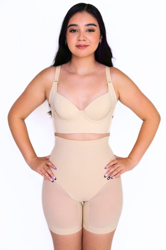 Nayeli Mid Waist Mesh Faja Shapewear