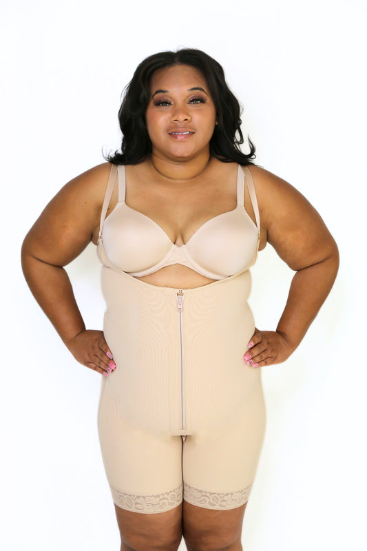 Mayra Thin Straps Zipper Front and Bottom Faja Shapewear